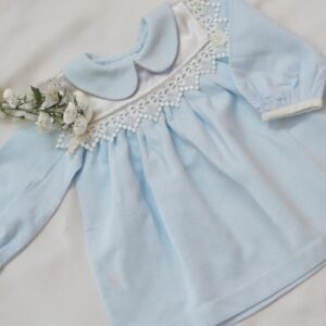 Flannel Frocks  With Satin Lace Flaps